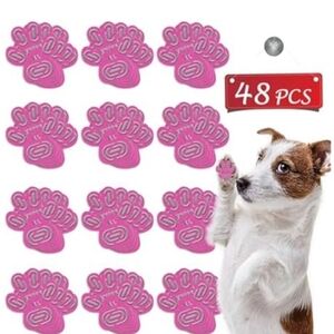Dog Anti Slip Paw Grips Traction Pads, Pink, XL(41-60 lbs), 48pcs.